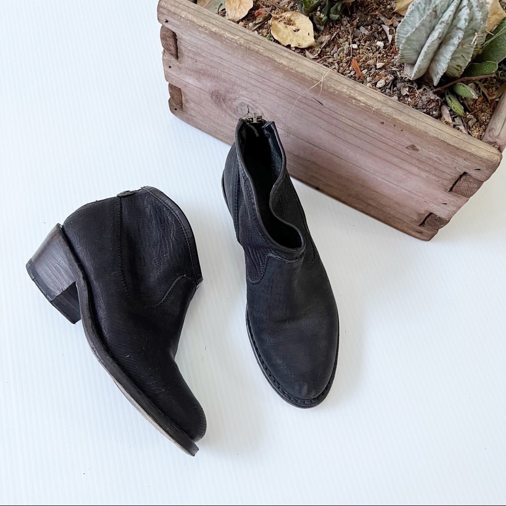 Fiorentini & Baker- Italian Leather Textured Ankle Booties - 35